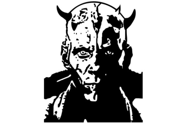 Silhouette of a Character with Horns