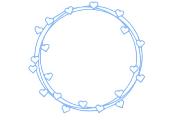 A Blue Heart-Adorned Wreath: A Symbol of Love and Unity