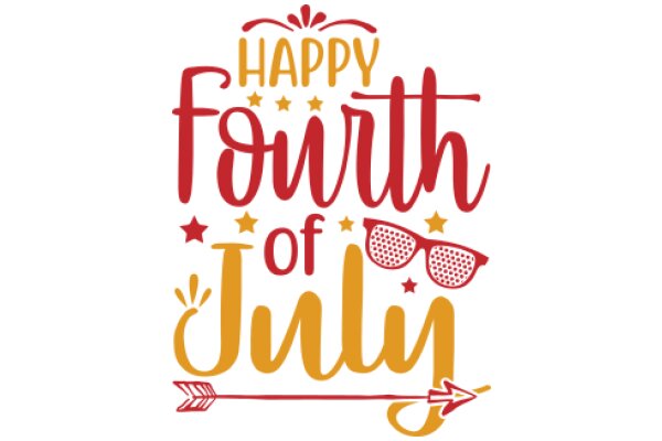 Celebrating the Fourth of July with a festive graphic design.