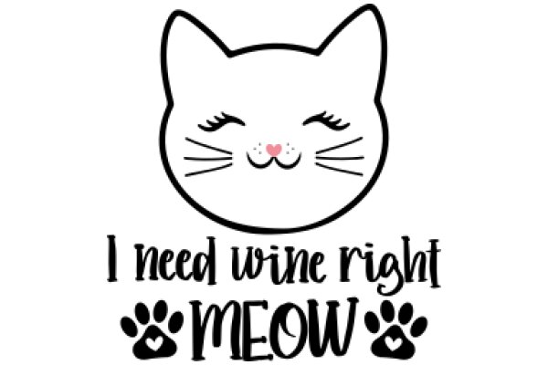 Whimsical Feline: A Playful Advertisement for Wine and Meow