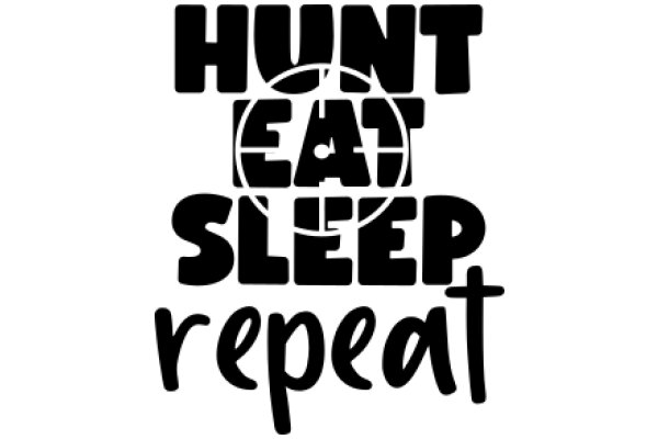 Hunt Eat Sleep Repeat: A Graphic Design for a Motivational Poster