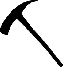 A Simple Black and White Illustration of a Hammer