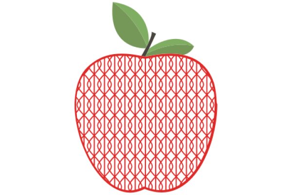 Vibrant Apple with a Textured Design