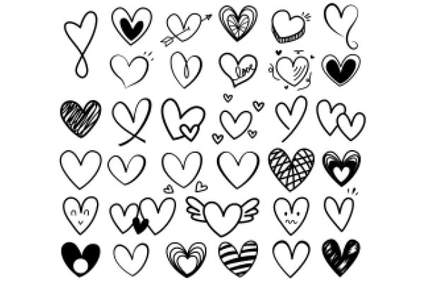 A Collection of Lovely Heart Doodles