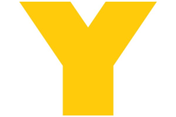 A Solid Yellow Logo on a White Background