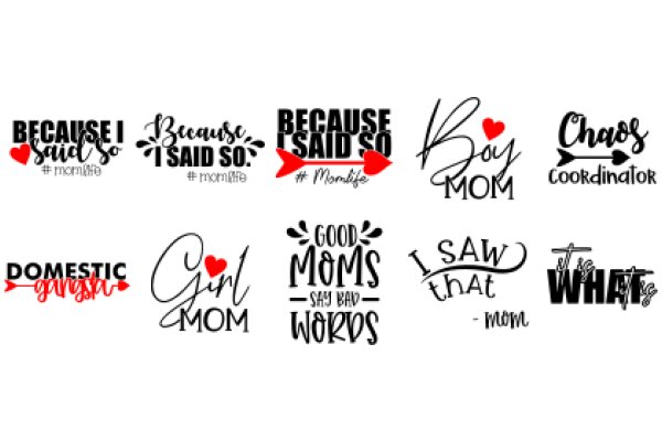 A Collection of Mom-Themed Stickers with a Touch of Humor