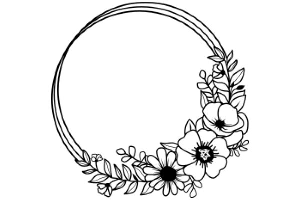 Elegant Floral Design: A Illustration