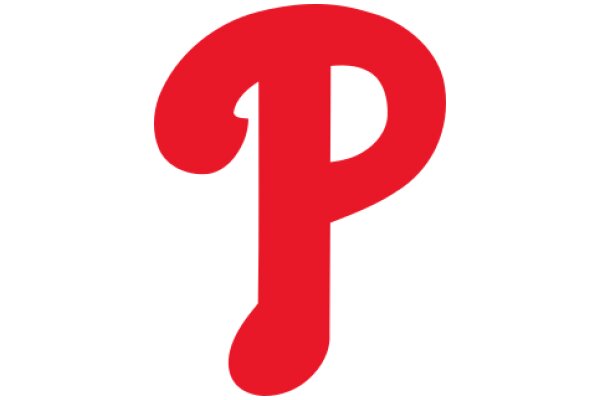 Vibrant Red Letter 'P' on a White Background