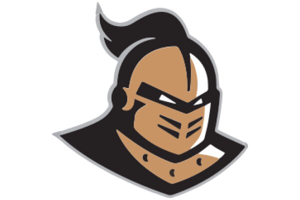 Stylized Logo of a Knight in a Helmet