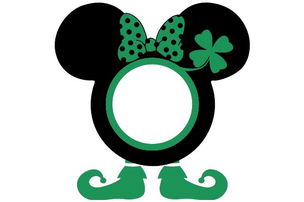 Stylish Mickey Mouse Ear with a Shamrock Twist