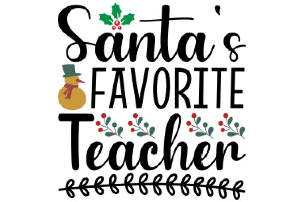 Santa's Favorite Teacher: A Festive Sign for the Classroom