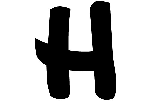 Simplistic Drawing of the Letter 'H'