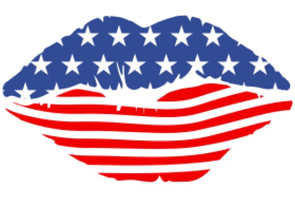 United States Flag Kissing Lip Logo