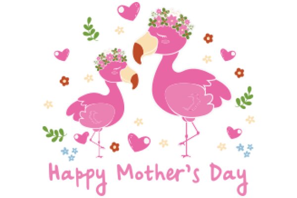 Celebrating Mother's Day with a Flamingo-themed Greeting