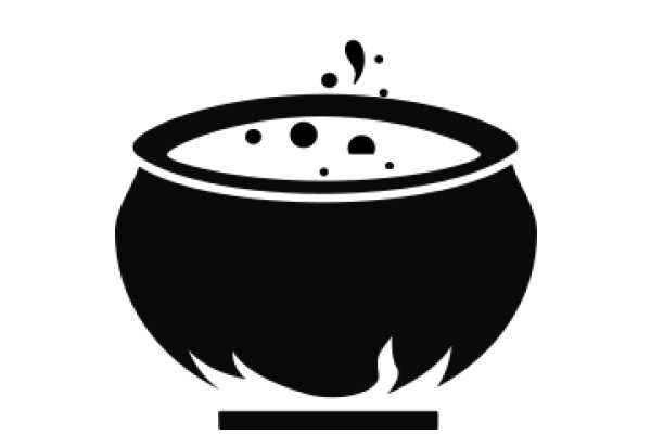 A Simple Illustration of a Bowl of Soup with a Flame