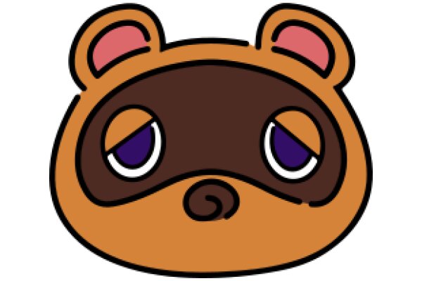 A Cute Cartoon Bear with Big Eyes and a Smile