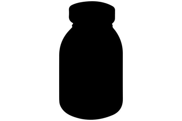 A Solid Silhouette of a Jar