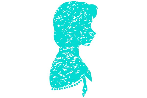 A Silhouette of a Person with a Blue Texture Background