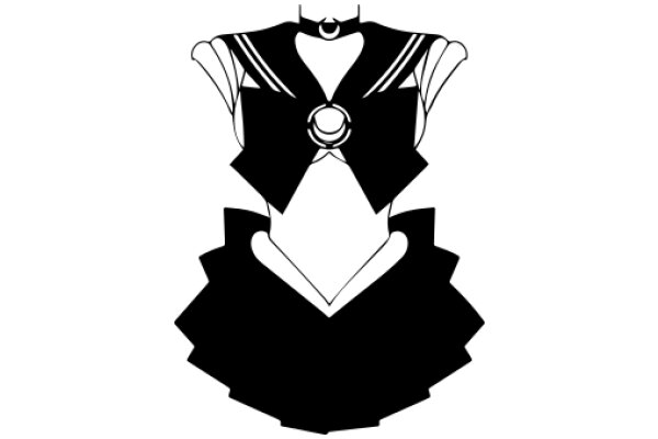 Stylized Illustration of a Character with a Cloak and a Round Emblem