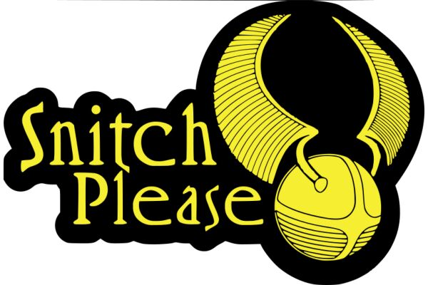 A Graphic Design of a Snitch Logo with a Yellow Wings Design