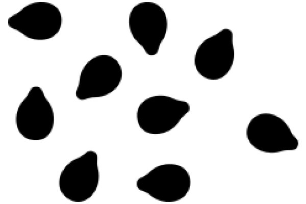 A Collection of Black Spots on a White Background