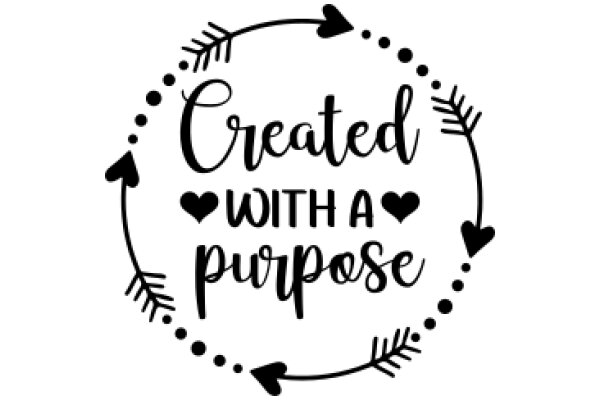 Hand-Drawn Sign: 'Crafted with Love and Purpose'