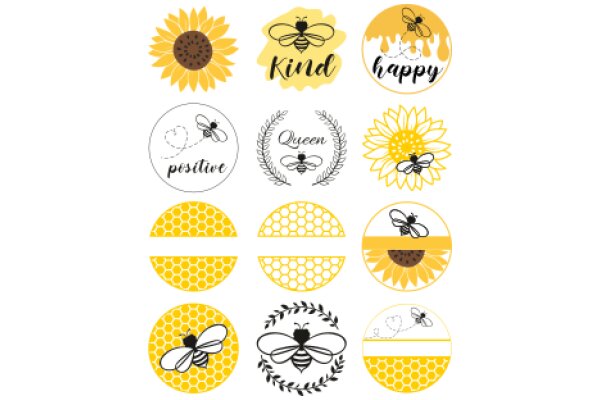 A Collection of Positive Emotions and Nature-Inspired Symbols