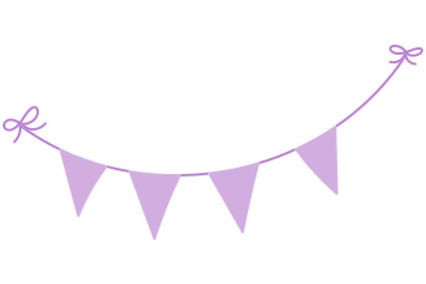 A Purple Banner with a Bow on a White Background