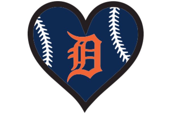 Detroit Tigers Baseball Logo in a Heart Shape