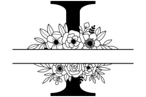 Elegant Flower Arrangement with Letter 'I' Integration