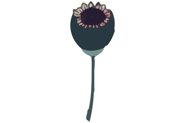 A Stylized Illustration of a Flower with a Long Stem