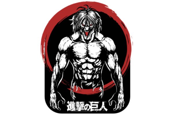 Fitness Icon: A Muscular Man with a Red Circle Emblem