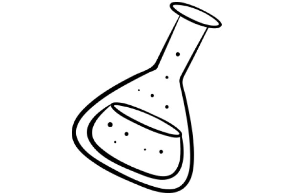 A Simple Line Drawing of a Flask