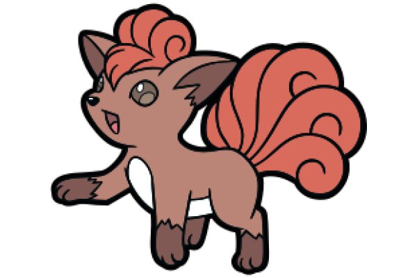 Adorable Animated Fox with a Fluffy Tail