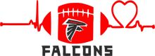 Atlanta Falcons Logo with Heartbeat Symbol