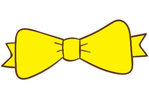 A Bright Yellow Bow with a Ribbon