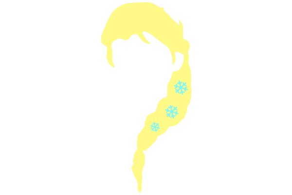 A Yellow Silhouette of a Person with a Snowflake Design