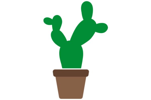 A Playful Green Cactus in a Brown Pot