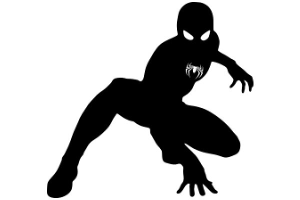 Silhouette of Spider-Man: A Graphic Representation of a Popular Comic Book Character