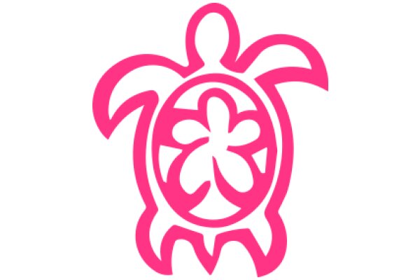 Vibrant Pink Turtle Logo