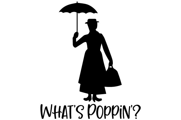 What's Poppin'?: A Silhouette of a Woman Holding an Umbrella