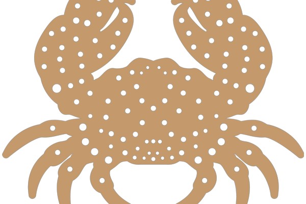 Stylized Brown Lobster with White Dots