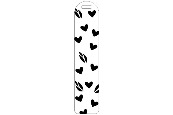 A Pattern of Black Hearts on a White Background