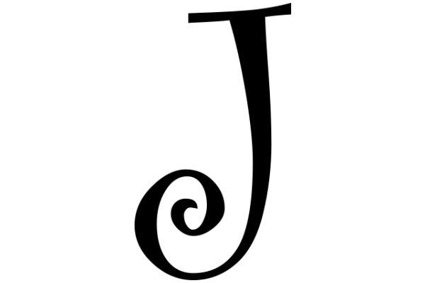 Stylized Letter 'J' with a Swirl Design