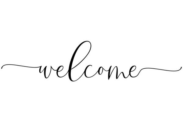 Welcome Sign with a Curly Script