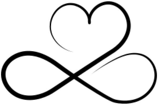 Simplistic Logo Design: A Minimalist Infinity Symbol with a Heart