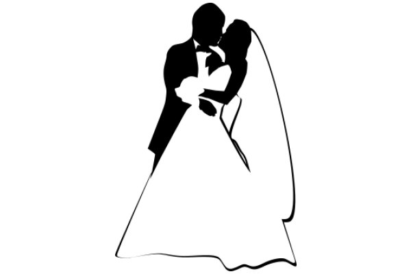 A Silhouette of Love: A Couple's Embrace in