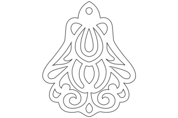 Stylized Artwork: A Detailed Line Drawing of a Floral Pattern