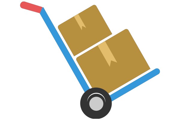 A Cart of Packages: A Symbol of Delivery and Service