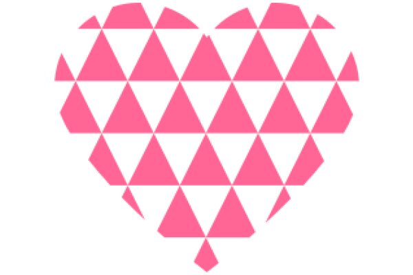 Pink Heart Design with Geometric Pattern